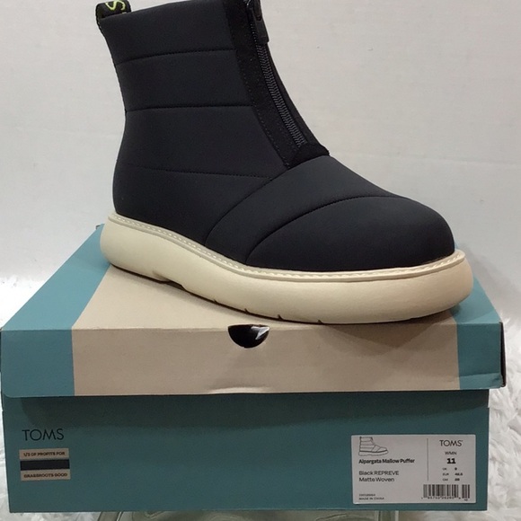 Toms Alpargata Mallow Puffer black boots NWT - Picture 14 of 15
